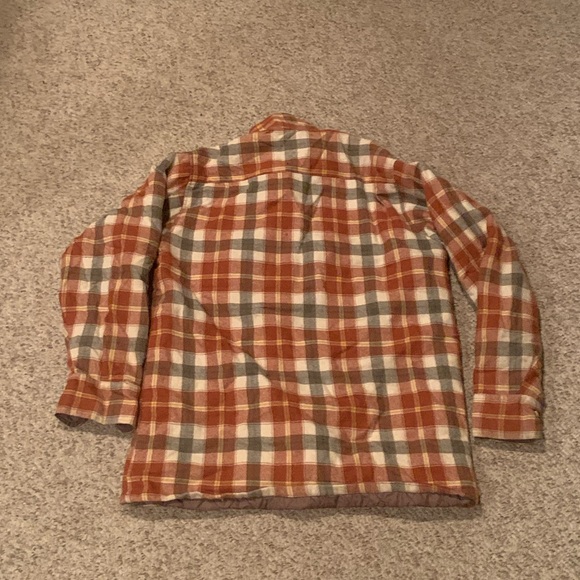 High Sierra Orange and Gray Plaid Shirt Jacket - Picture 2 of 3